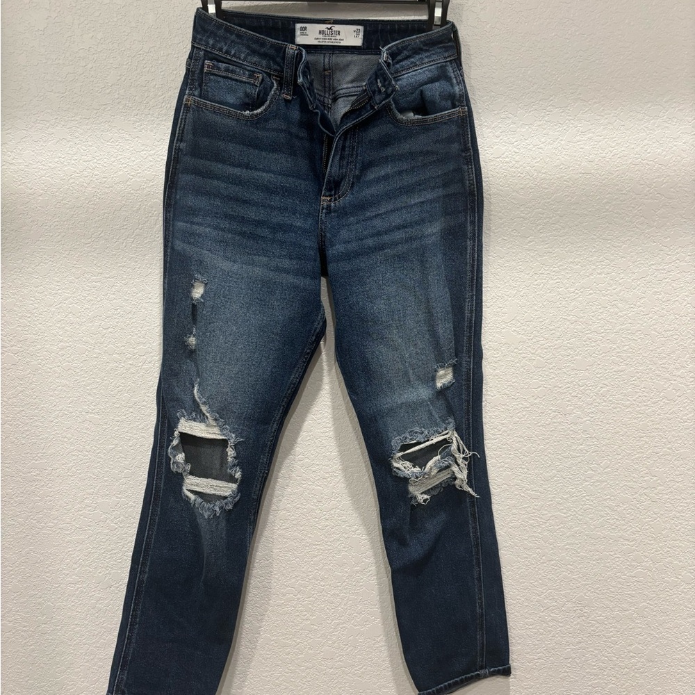 Hollister Distressed Blue Boyfriend Jeans
